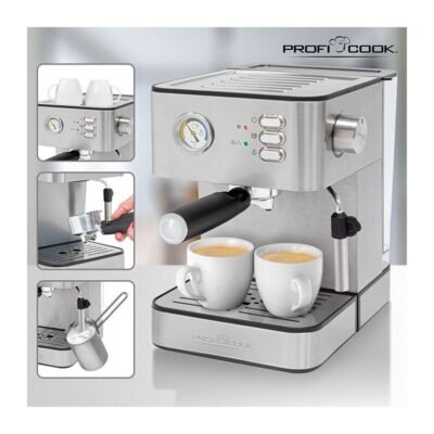 Machine A Café A Bras Proficook 20 bars 850 W Avec Aiguille De Température - PCES1209 DariTek