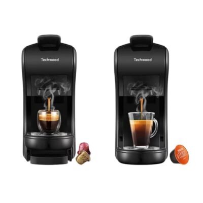 ماكينة قهوة Techwood متعددة الكبسولات 2 في 1 بضغط 19 بار وقدرة 1450 واط - TCA196N DariTek