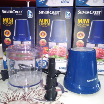 مفرمة كهربائية 400 واط 4 شفرات 0.5 لتر (0.36 لتر فعّالة) - SilverCrest MC393-GS DariTek