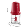 Hachoir Electrique 3en1 - 500W 6 Lames 500 ML - Moulinex Multi Moulinette AT714G32 DariTek