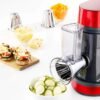 Robot Pétrin Pâtissier avec 7 Accessoires 1100W 4.6L 8 Vitesses Rouge - Moulinex Masterchef gourmet QA512G10 – Image 7