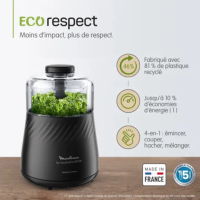 مفرمة كهربائية 4 في 1 – 800 واط 500 مل – Moulinex La Moulinette Eco Respect DP710810 DariTek