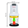 مفرمة كهربائية 6 في 1 – 500 واط 500 مل 4 شفرات و سرعتان - Moulinex Multi Moulinette AT723110 DariTek