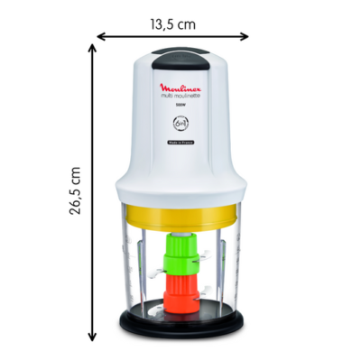مفرمة كهربائية 6 في 1 – 500 واط 500 مل 4 شفرات و سرعتان - Moulinex Multi Moulinette AT723110 DariTek