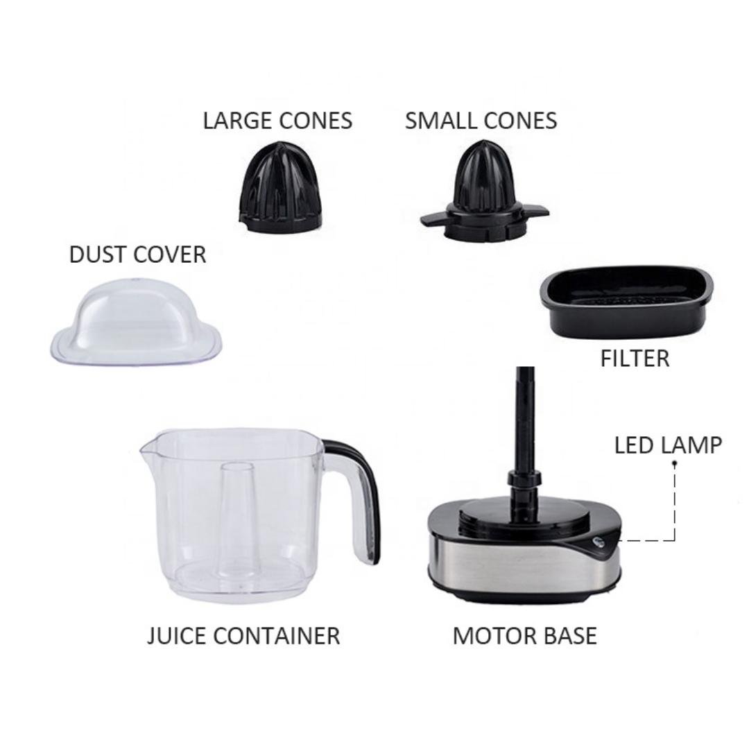 Presse Agrumes Électrique KitchenLab 1.2 L 40W avec 02 Cônes et Rotation Bidirectionnelle - KT-CJ-004 Presse Agrumes Électrique KitchenLab 1.2 L 40W avec 02 Cônes et Rotation Bidirectionnelle - KT-CJ-004 – Image 4