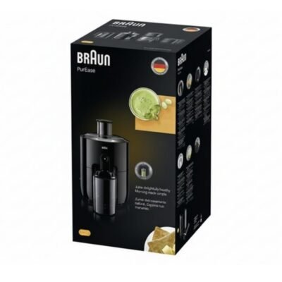 عصّارة كهربائية Braun بسعة 1.25 لتر وقوة 600 واط للفواكه والخضروات – PurEase SJ 3100 DariTek