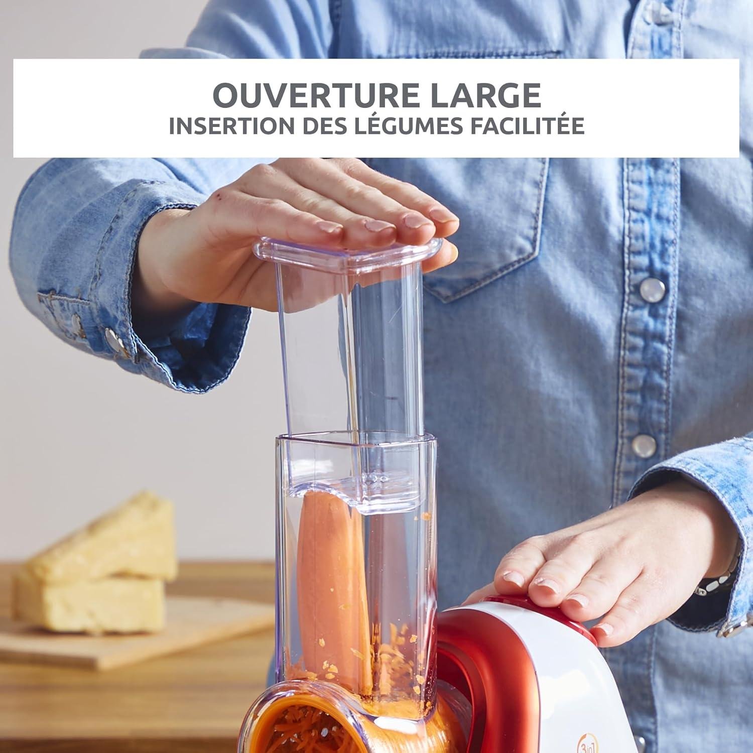 مفرمة كهربائية لتقطيع الخضروات 5 في 1 – 200 واط مع 5 أقماع – Moulinex Fresh Express DJ755G32 - الصورة 5