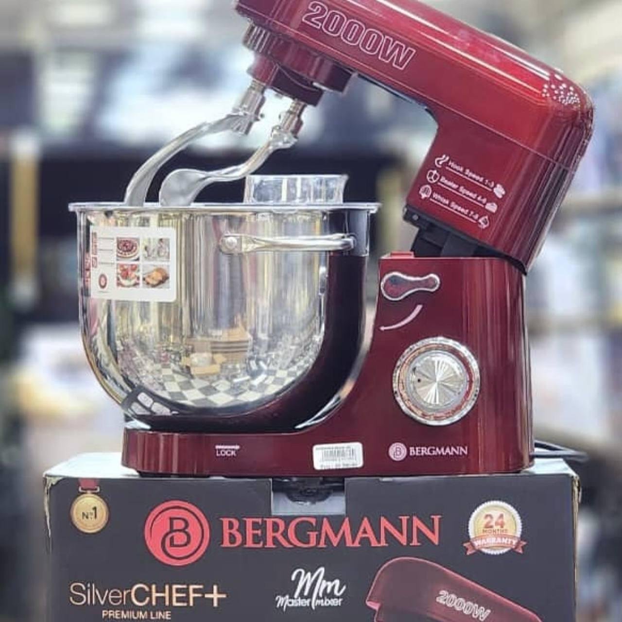 عجانة بخطافين مزدوجين بقدرة 2000 واط وسعة 8 لترات 4 كغ - Bergmann BSM 3500 - الصورة 6