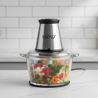 Hachoir Electrique en Verre 550W 2 Litres avec 2 Vitesses et 4 Lames - Elite99 ELT-2540 DariTek