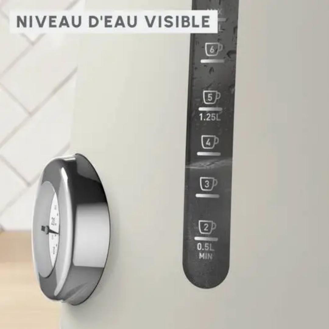 غلاية كهربائية بدون سلك 1.7 لتر 2400 واط مع التحكم في درجة الحرارة – Moulinex Soleil Ivoire BY355AE0 - الصورة 5