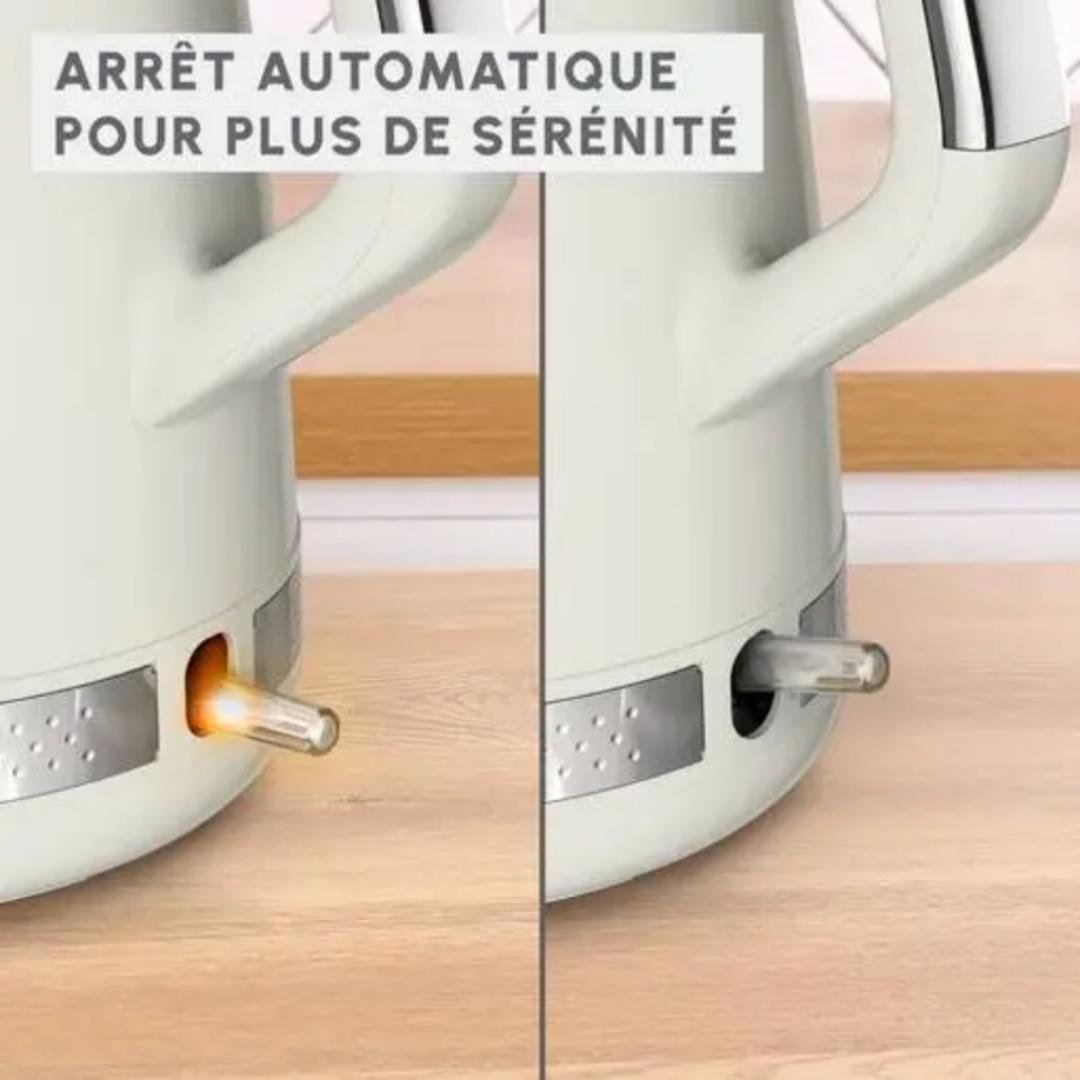 غلاية كهربائية بدون سلك 1.7 لتر 2400 واط مع التحكم في درجة الحرارة – Moulinex Soleil Ivoire BY355AE0 - الصورة 6