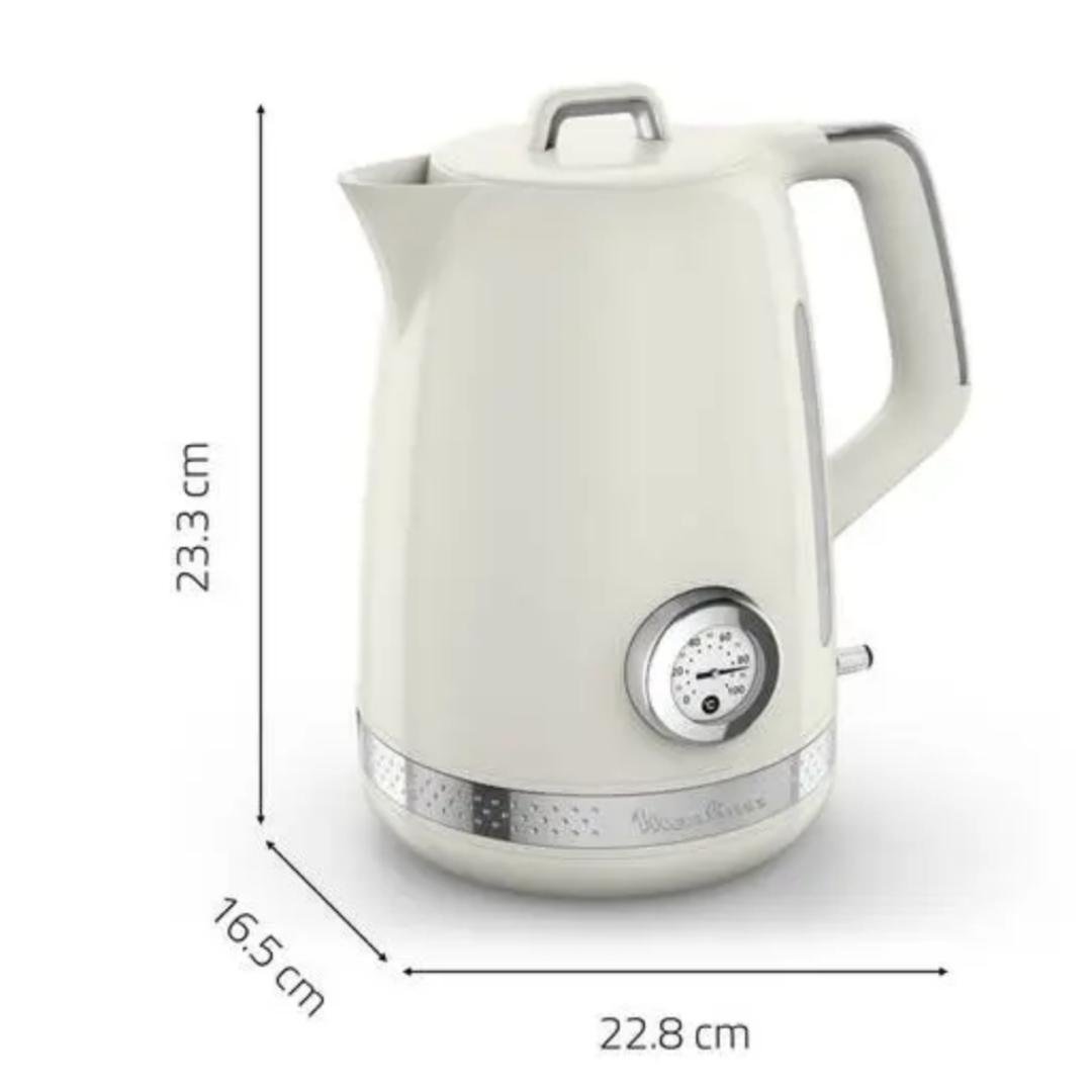 غلاية كهربائية بدون سلك 1.7 لتر 2400 واط مع التحكم في درجة الحرارة – Moulinex Soleil Ivoire BY355AE0 - الصورة 7