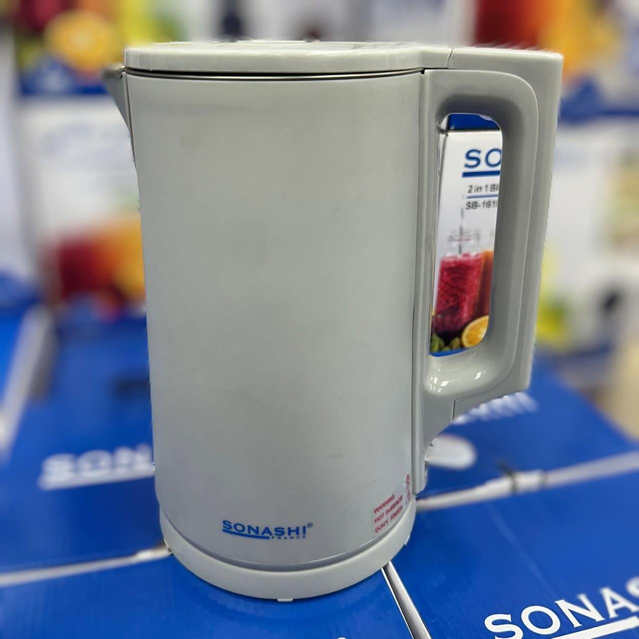 غلاية كهربائية بدون سلك سعة 1.8 لتر بقوة 1500 واط بسطح بارد الملمس - سوناشي SKT-1816 - الصورة 5