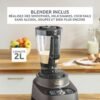 روبوت مطبخ متعدد الوظائف 1000 واط، بسعة 3 لترات مع 31 وظيفة و10 ملحقات - Moulinex DoubleForce FP825E10 DariTek