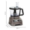 روبوت مطبخ متعدد الوظائف 1000 واط، بسعة 3 لترات مع 31 وظيفة و10 ملحقات - Moulinex DoubleForce FP825E10 DariTek