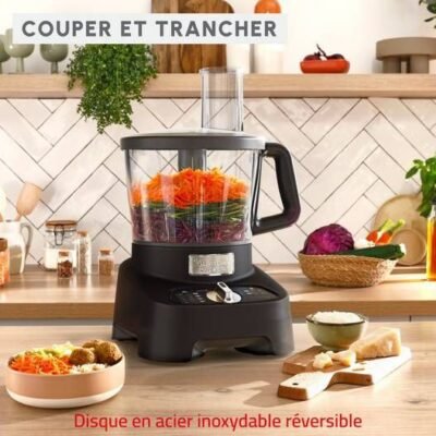 Robot Multifonction De Cuisine 1000W 3L Avec 28 Fonctions et 8 Accessoires - Moulinex DoubleForce FP821811 DariTek