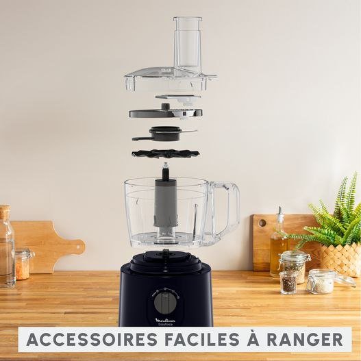 Robot Multifonction De Cuisine 800W 2.4L Avec 15 Fonctions et 4 Accessoires - Moulinex EasyForce FP242810 Robot Multifonction De Cuisine 800W 2.4L Avec 15 Fonctions et 4 Accessoires - Moulinex EasyForce FP242810 – Image 4