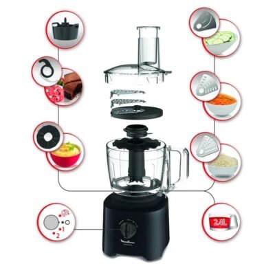 Robot Multifonction De Cuisine 800W 2.4L Avec 15 Fonctions et 4 Accessoires - Moulinex EasyForce FP242810 Robot Multifonction De Cuisine 800W 2.4L Avec 15 Fonctions et 4 Accessoires - Moulinex EasyForce FP242810 DariTek