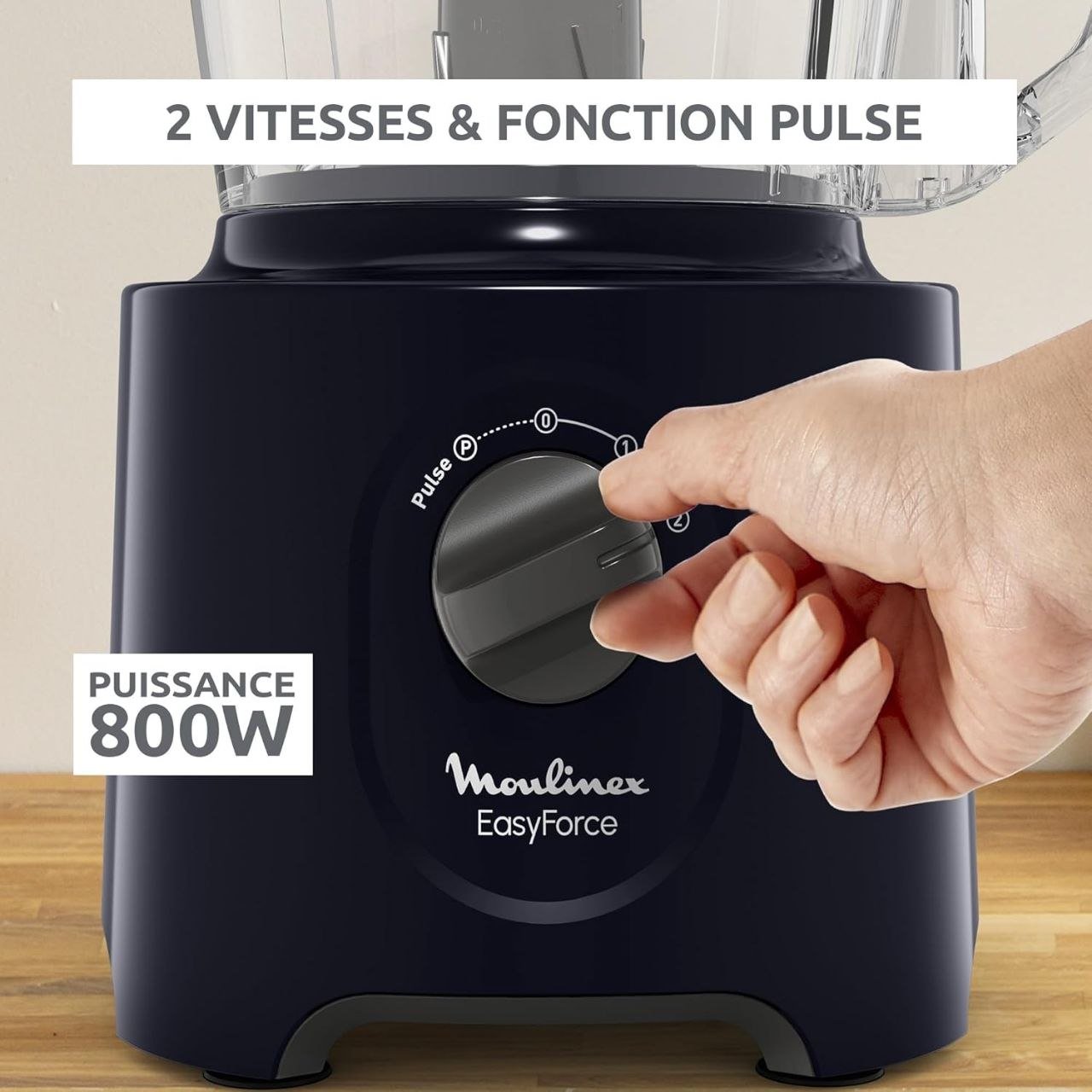 Robot Multifonction Culinaire De Cuisine 800W 2.4L Avec 25 Fonctions et 6 Accessoires - Moulinex EasyForce FP247810 Robot Multifonction Culinaire De Cuisine 800W 2.4L Avec 25 Fonctions et 6 Accessoires - Moulinex EasyForce FP247810 – Image 3