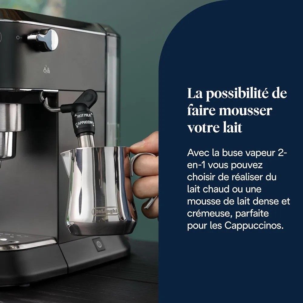 ماكينة قهوة الإسبريسو بضغط 15 بار قدرة 1300 واط وسعة 1.1 لتر - De’Longhi Dedica Style EC685.BK ماكينة قهوة الإسبريسو بضغط 15 بار قدرة 1300 واط وسعة 1.1 لتر - De’Longhi Dedica Style EC685.BK - الصورة 5