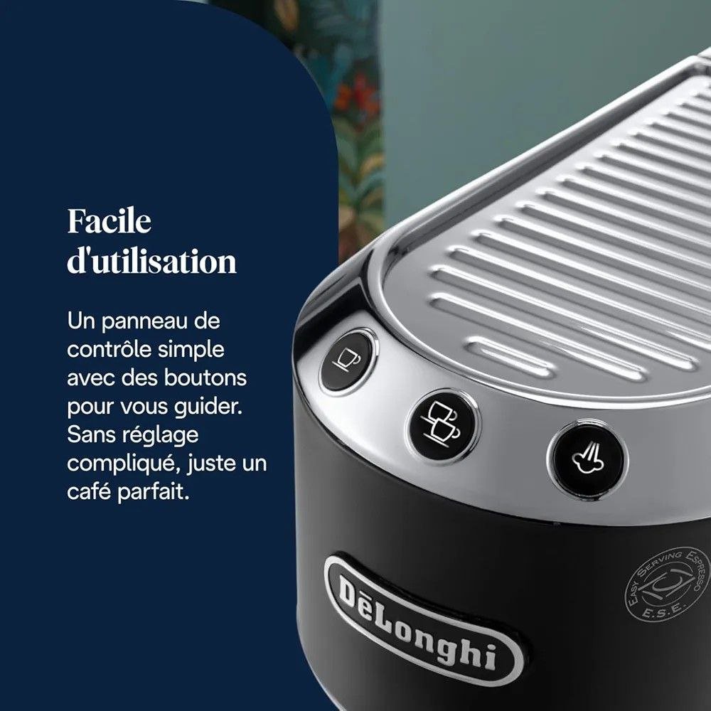 ماكينة قهوة الإسبريسو بضغط 15 بار قدرة 1300 واط وسعة 1.1 لتر - De’Longhi Dedica Style EC685.BK ماكينة قهوة الإسبريسو بضغط 15 بار قدرة 1300 واط وسعة 1.1 لتر - De’Longhi Dedica Style EC685.BK - الصورة 7