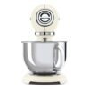 Robot Pétrin 800W Bol 4.8 Litres avec 10 Vitesses Multifonctions Esthétique Années 50 Créme - SMEG SMF03CREU DariTek