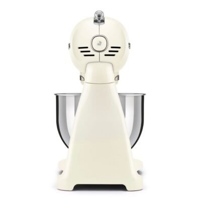 Robot Pétrin 800W Bol 4.8 Litres avec 10 Vitesses Multifonctions Esthétique Années 50 Créme - SMEG SMF03CREU DariTek