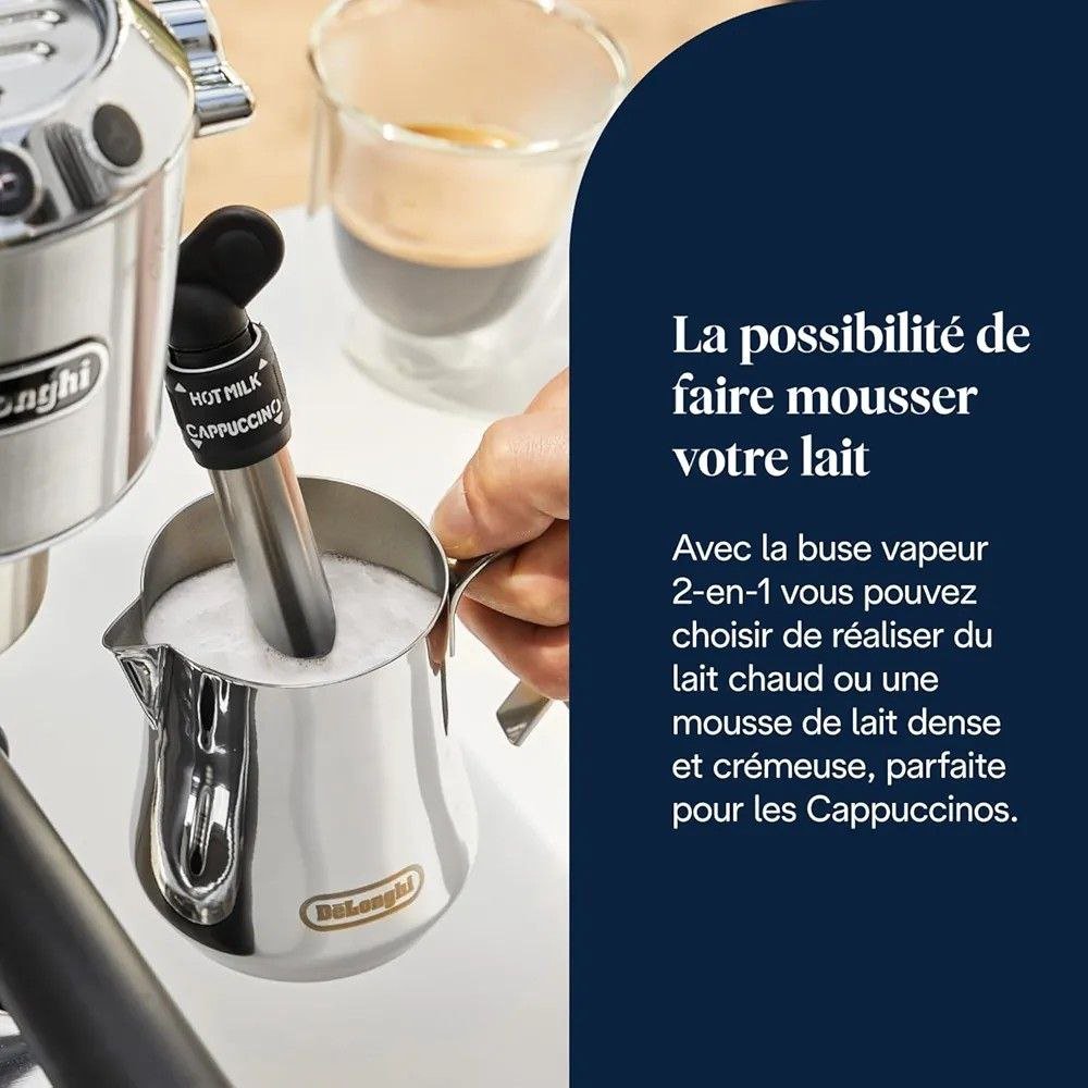 ماكينة قهوة الإسبريسو بضغط 15 بار قدرة 1300 واط وسعة 1.1 لتر - De’Longhi Dedica Style EC685.M ماكينة قهوة الإسبريسو بضغط 15 بار قدرة 1300 واط وسعة 1.1 لتر - De’Longhi Dedica Style EC685.M - الصورة 7
