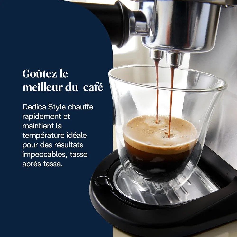 ماكينة قهوة الإسبريسو بضغط 15 بار قدرة 1300 واط وسعة 1.1 لتر - De’Longhi Dedica Style EC685.M ماكينة قهوة الإسبريسو بضغط 15 بار قدرة 1300 واط وسعة 1.1 لتر - De’Longhi Dedica Style EC685.M - الصورة 8
