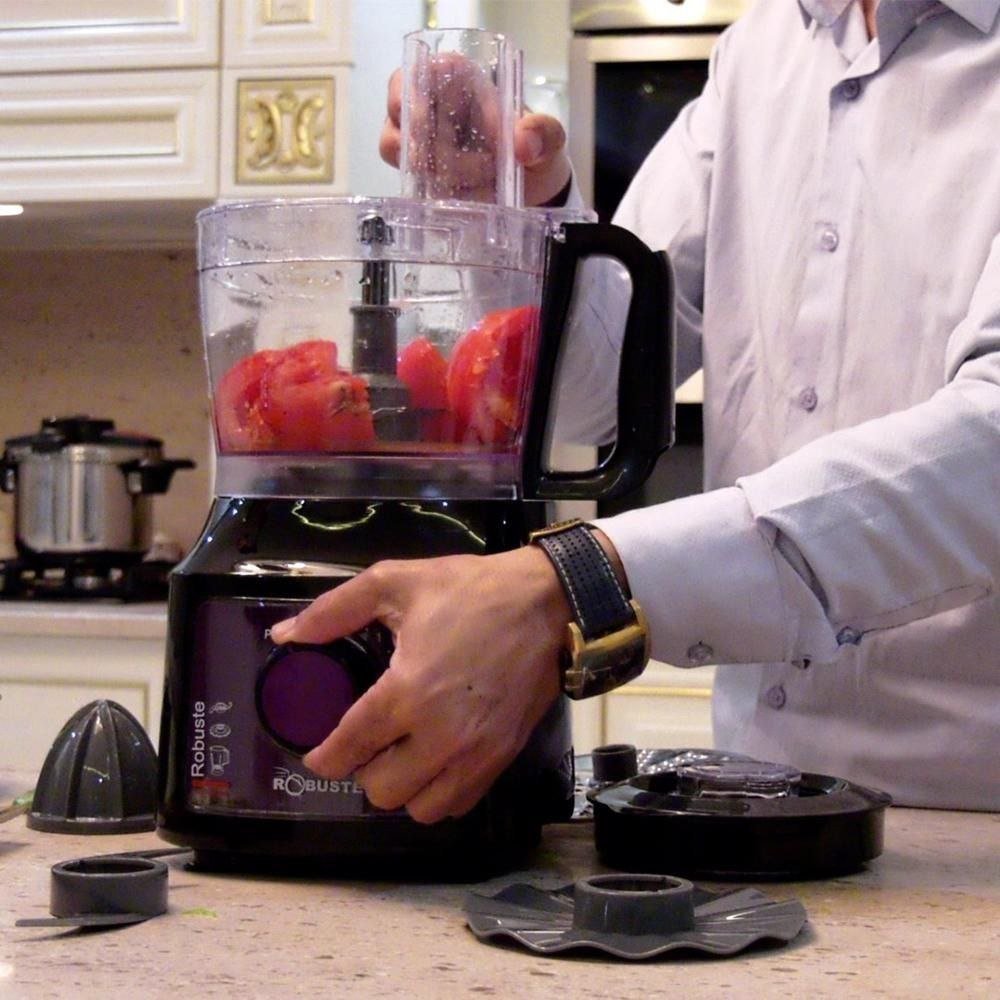 روبوت مطبخ متعدد الوظائف 8 ملحقات 26 وظيفة 800 واط بسعة 1.2 لتر مع خلاط 1.8 لتر - Robuste 26F - الصورة 2