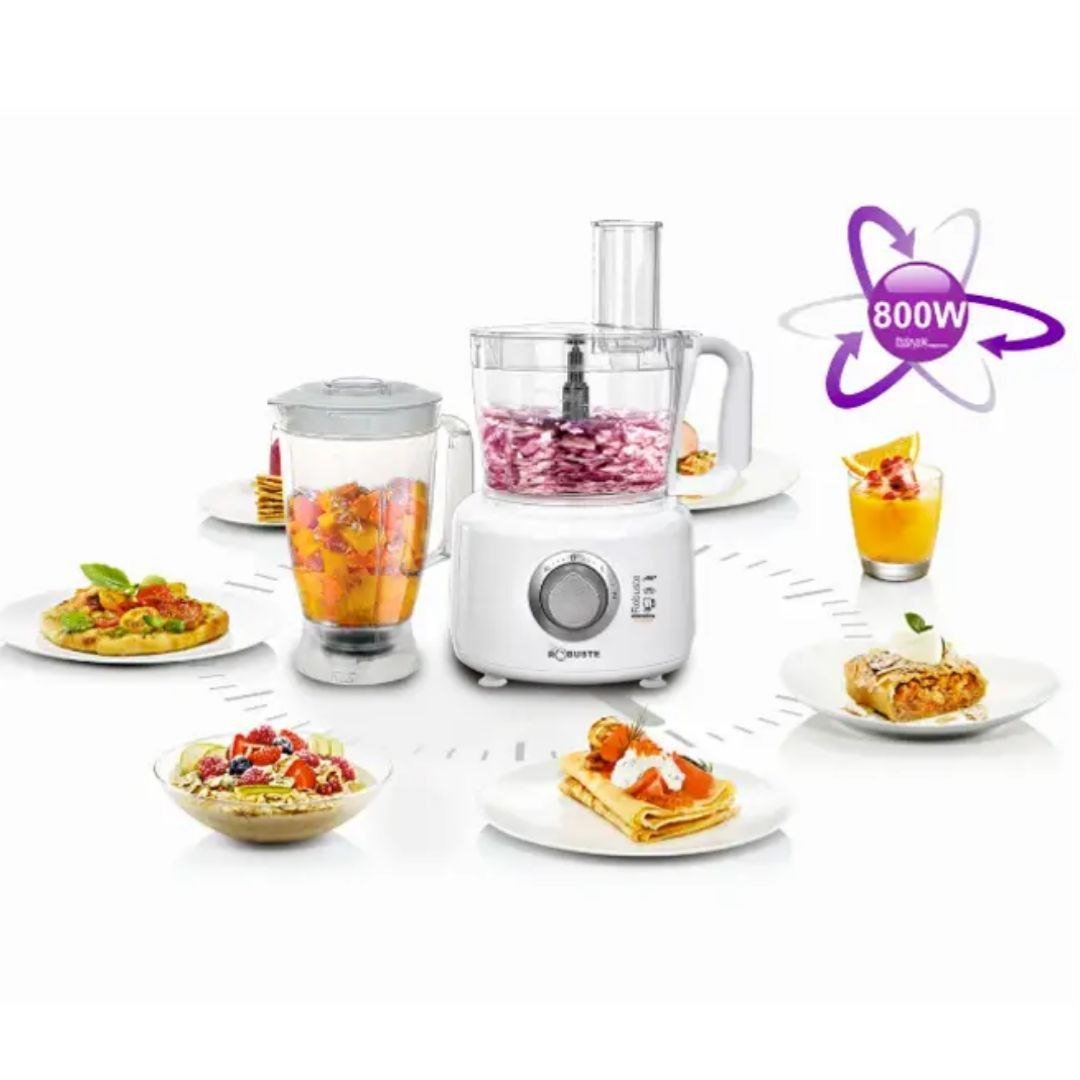 روبوت مطبخ متعدد الوظائف 7 ملحقات 25 وظيفة 800 واط مع وعاء 1.2 لتر - Robuste 25F - الصورة 2