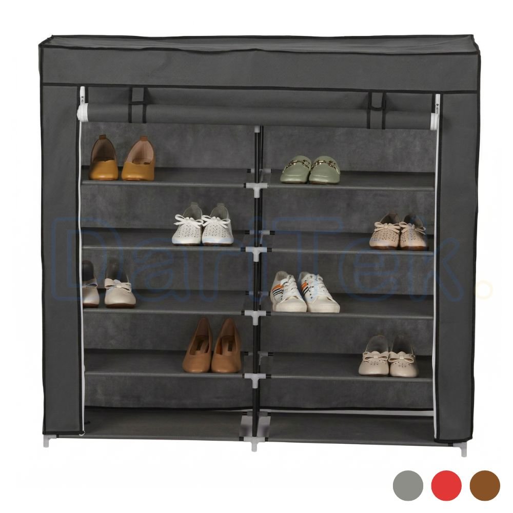Porte Chaussures 12 étages - Armoire De Rangement pour Chaussures 120 X 30 X 118 Cm