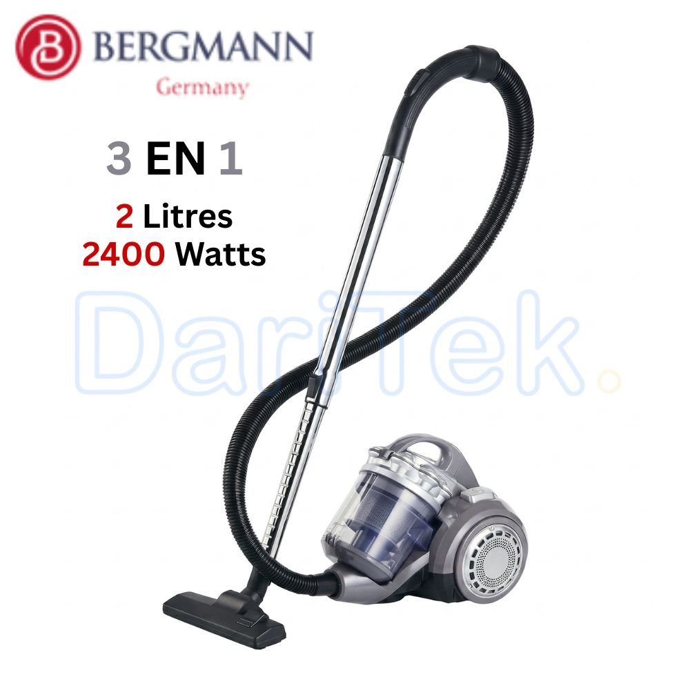 Aspirateur 3 En 1 Technologie Cyclonique Bergmann - 2 Litres 2400W - BVC 2031