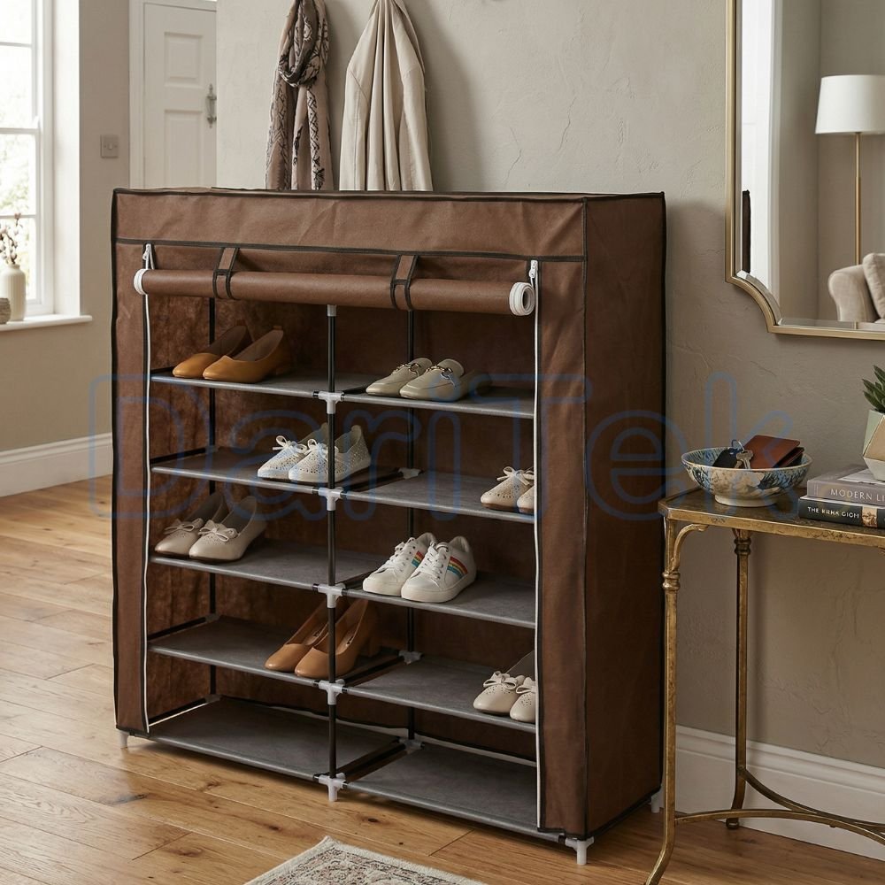 Porte Chaussures 12 étages - Armoire De Rangement pour Chaussures 120 X 30 X 118 Cm Porte Chaussures 12 étages - Armoire De Rangement pour Chaussures 120 X 30 X 118 Cm – Image 5