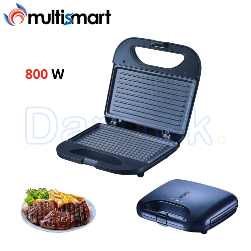 Panineuse et Grill Electrique Multismart 800 W avec Plaques Antiadhésives - MS-SW1113