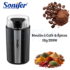 مطحنة قهوة وتوابل كهربائية Sonifer بقوة 200 واط وسعة 50 غرام مع شفرات من الإينوكس - SF-3567 DariTek