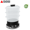 Cuiseur Vapeur Seb Ultracompact 3 Étages 800W 9L avec Minuterie et SANS BPA - VC204800 DariTek