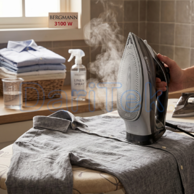 مكواة بخار Bergmann بقوة 3100 واط مع بخار مستمر 50 غ/دقيقة – TexStyle 7 Pro BSI-3600 DariTek