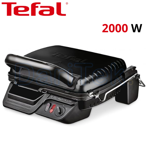 Panineuse Et Grill Electrique Tefal 3en1 en Inox 2000 W avec Ouverture 180° et Contrôle de Température - Compact Grill GC308812