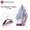 مكواة بخار Bergmann بقوة 3100 واط مع بخار مستمر 50 غ/دقيقة – TexStyle 7 Pro BSI-3700 DariTek