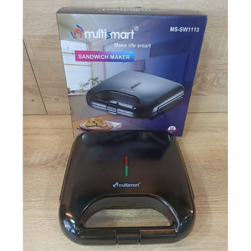 جهاز صنع السندويشات والشواية الكهربائية Multismart بقوة 800 واط مع ألواح غير لاصقة – MS-SW1113 - الصورة 3