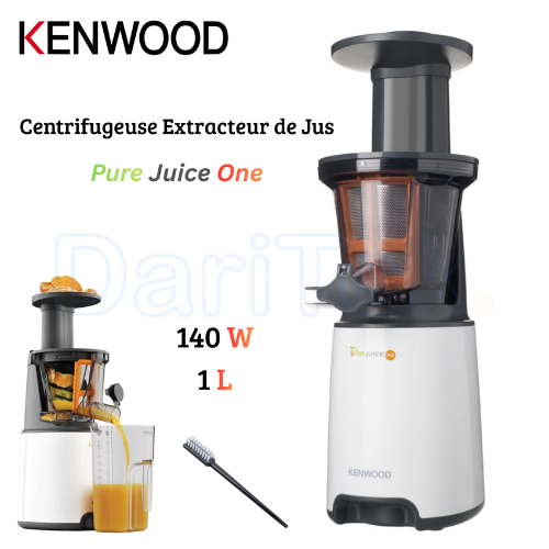Extracteur De Jus Electrique Kenwood 140 W 01 L avec Fonction Reverse - Pure Juice One JMP40OWH