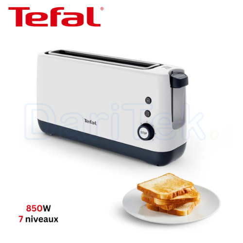 Grille Pain Electrique Tefal Compact 850 W 07 niveaux avec Fonctions Réchauffage et Décongélation - Toaster Minim TL302110