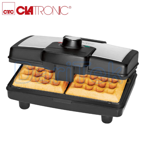 Gaufrier Electrique Clatronic pour 02 Gaufres 800W avec Température Réglable - WA 3606