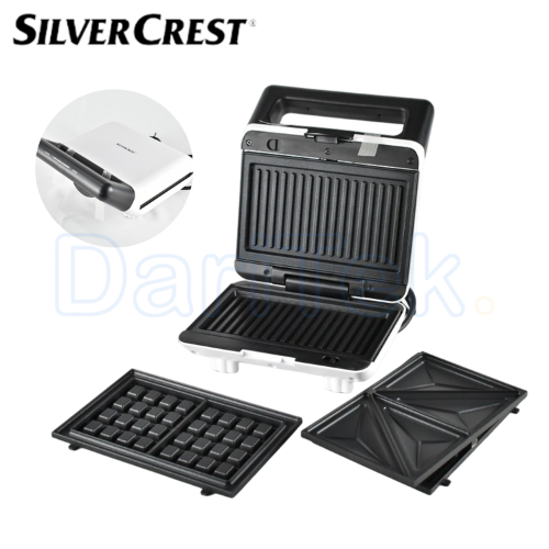 Panineuse Et Gaufrier Electrique 3en1 SilverCrest Multifonctions 800 W - HRW6101