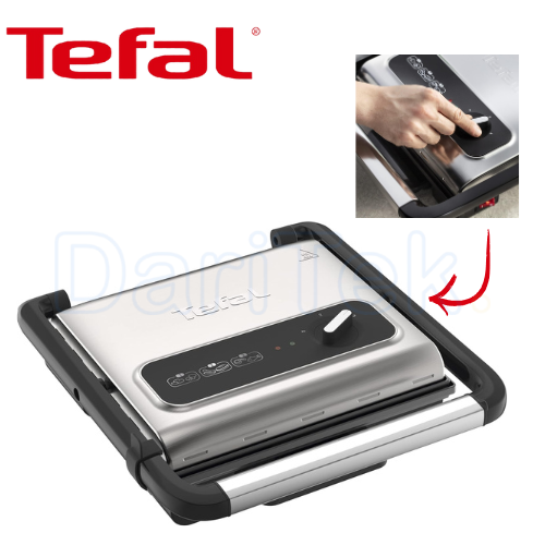 Panineuse et Grill Electrique Tefal 2000 W en Inox avec Réglage de Température - Inicio Adjust GC242D40