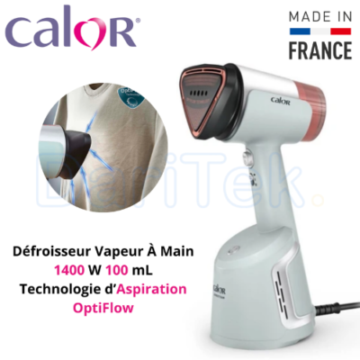 Défroisseur Vapeur à Main Calor 1400W avec Technologie d'Aspiration OptiFlow - AeroSteam DT9814C0 DariTek