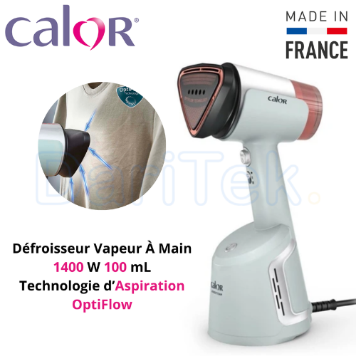 Défroisseur Vapeur à Main Calor 1400W avec Technologie d'Aspiration OptiFlow - AeroSteam DT9814C0