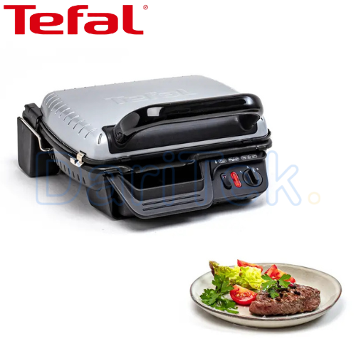 Panineuse et Grill Electrique Tefal 2000 W avec Réglage de Température et Ouverture 180° - Ultra Compact Grill GC305012
