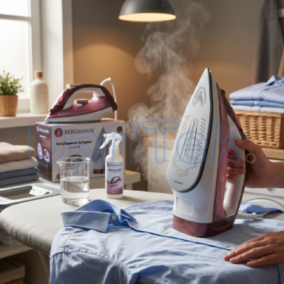 Fer à Repasser à Vapeur Bergmann 3100 W avec Vapeur Continue de 50 g/min - TexStyle 7 Pro BSI-3700 DariTek